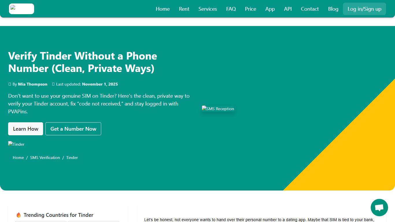 Verify Tinder Without a Phone Number (Clean, Private Ways)