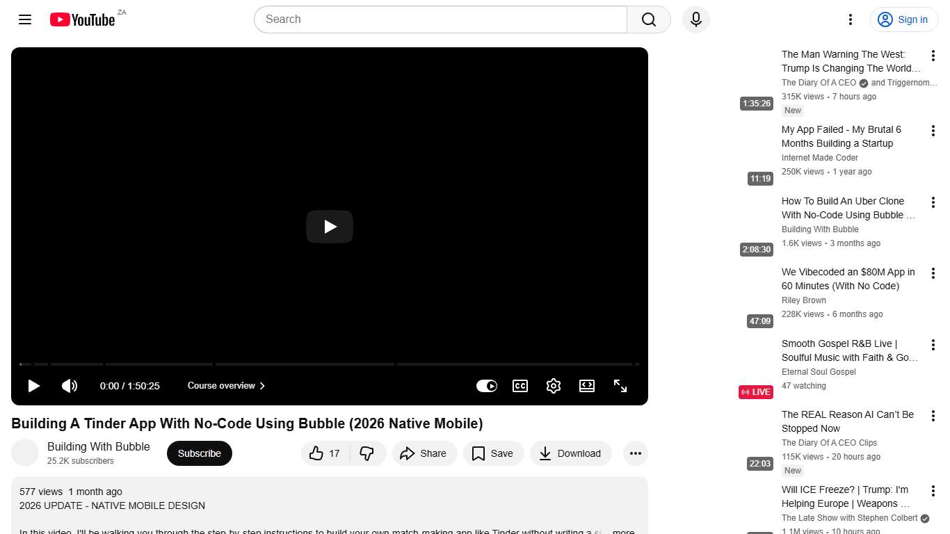 Building A Tinder App With No-Code Using Bubble (2026 Native Mobile) - YouTube